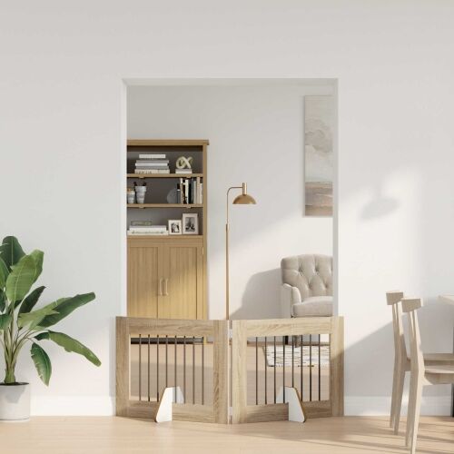 Preklopna vrata za pse s postoljem 2 kom. Hrast sonoma 160,5 cm - Hrast sonoma 80 x 60 cm 2 Cijena