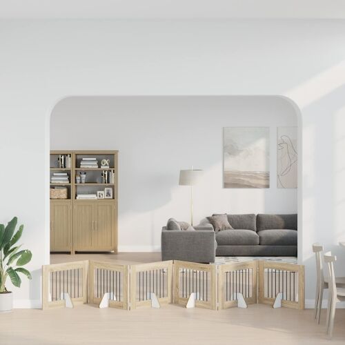 Preklopna vrata za pse s postoljem 6 kom. Hrast sonoma 482 cm - Hrast sonoma 80 x 60 cm 6 Cijena