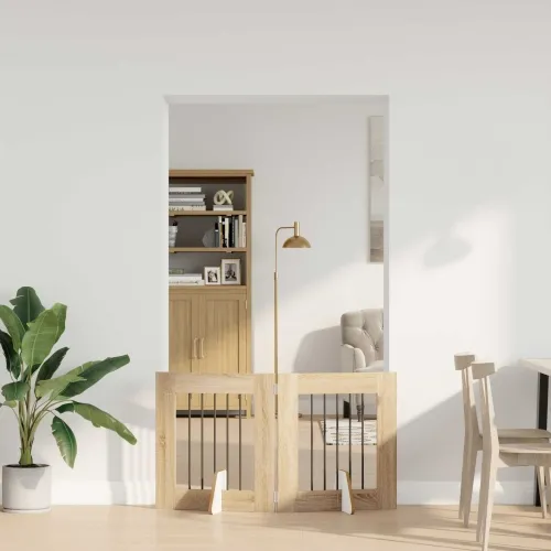 Preklopna vrata za pse s postoljem 2 kom. Hrast sonoma 120,5 cm - Hrast sonoma 60 x 60 cm 2 Cijena