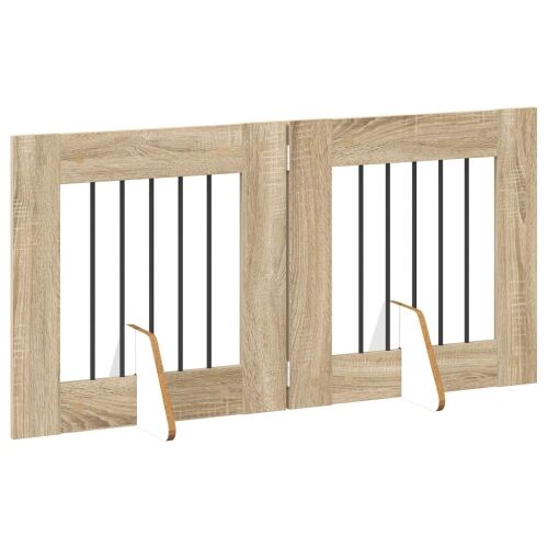 Preklopna vrata za pse s postoljem 2 kom. Hrast sonoma 120,5 cm - Hrast sonoma 60 x 60 cm 2 Cijena