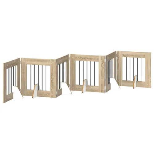 Preklopna vrata za pse s postoljem 6 kom. Hrast sonoma 362 cm - Hrast sonoma 60 x 60 cm 6 Cijena