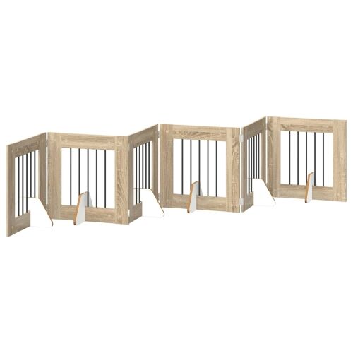 Preklopna vrata za pse s postoljem 6 kom. Hrast sonoma 362 cm - Hrast sonoma 60 x 60 cm 6 Cijena