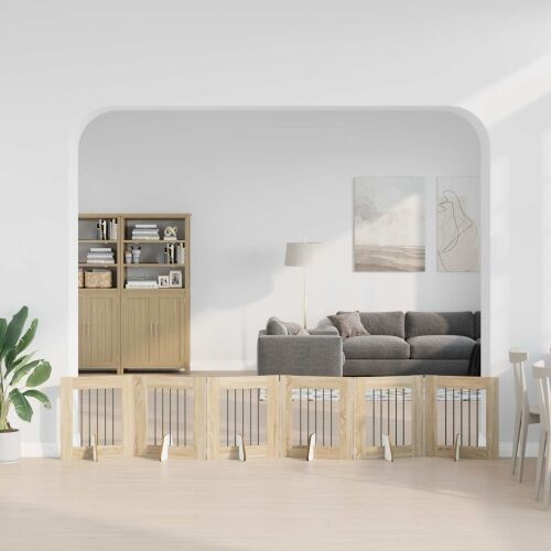 Preklopna vrata za pse s postoljem 6 kom. Hrast sonoma 362 cm - Hrast sonoma 60 x 60 cm 6 Cijena