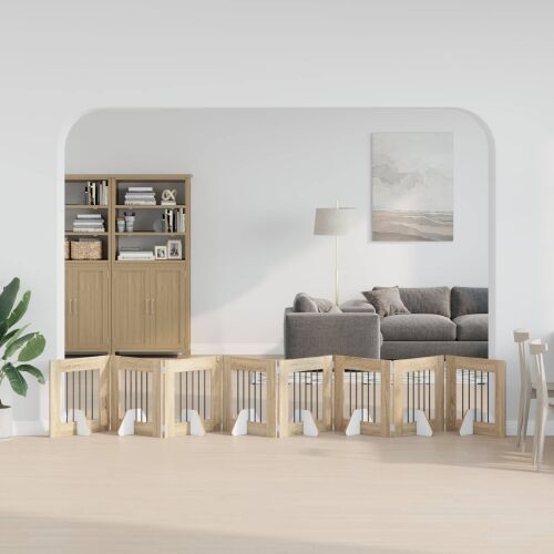 Preklopna vrata za pse s postoljem 8 kom. Hrast sonoma 60 cm - Hrast sonoma 60 x 60 cm 8 Cijena
