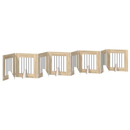 Preklopna vrata za pse s postoljem 8 kom. Hrast sonoma 60 cm - Hrast sonoma 60 x 60 cm 8 Cijena
