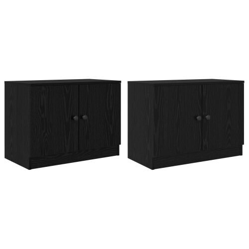 Ormar za krevet na kat 2 kom. Crni hrast 66 x 35 x 48 cm - Crni hrast Cijena