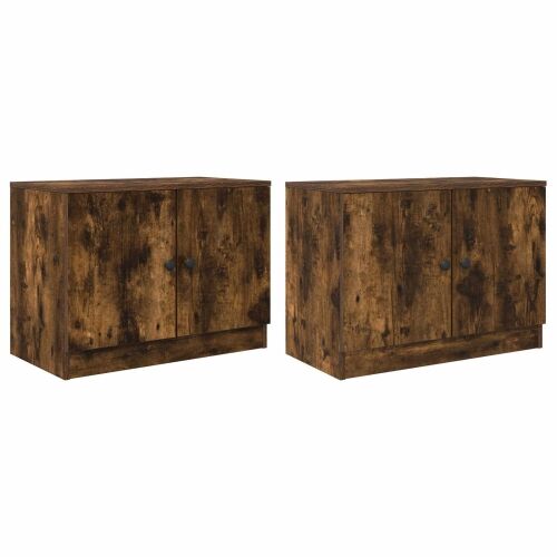 Ormar za krevet na kat 2 kom. Dimljeni hrast 66 x 35 x 48 cm - Dimljeni hrast Cijena