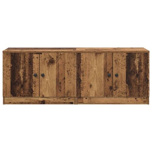 Ormar za krevet na kat 2 kom. Staro drvo 66 x 35 x 48 cm - Staro drvo Cijena