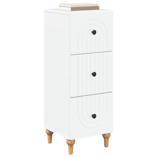 Ormar s ladicama Bijela 33 x 34,5 x 90 cm Konstruirano drvo - Bijela Cijena