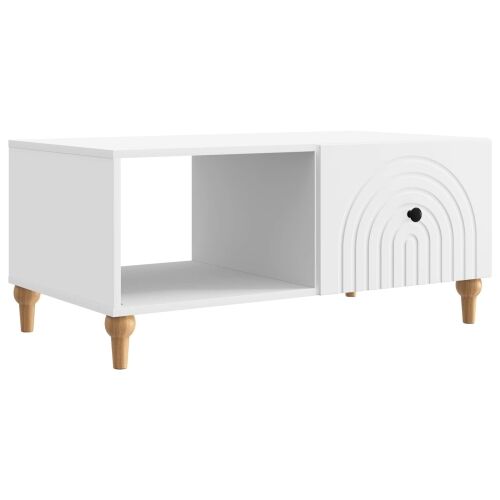 Stolić za kavu Bijela 90 x 50 x 40 cm Konstruirano drvo - Bijela Cijena
