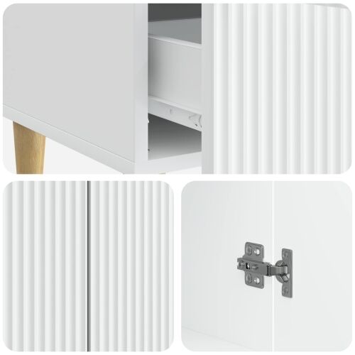 Kreveta Bijela 66 x 34,5 x 95 cm Konstruirano drvo - Bijela Cijena