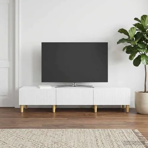 TV ormar s ladicama Bijela 147 x 34,5 x 30 cm Konstruirano drvo - Bijela Cijena