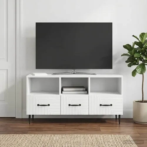TV ormar s ladicama Bijela 102 x 34,5 x 50 cm Konstruirano drvo - Bijela Cijena