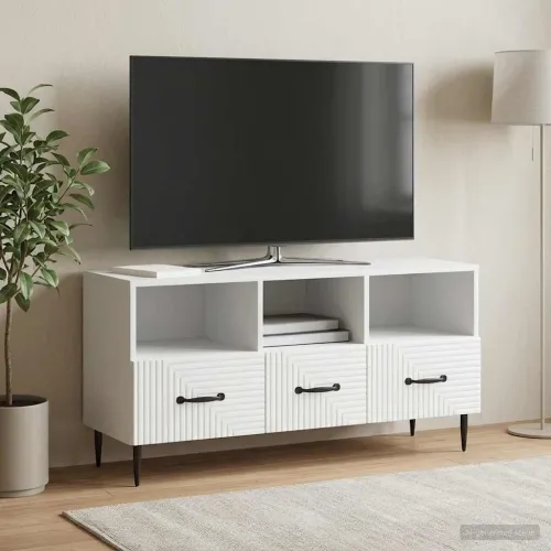 TV ormar s ladicama Bijela 102 x 34,5 x 50 cm Konstruirano drvo - Bijela Cijena
