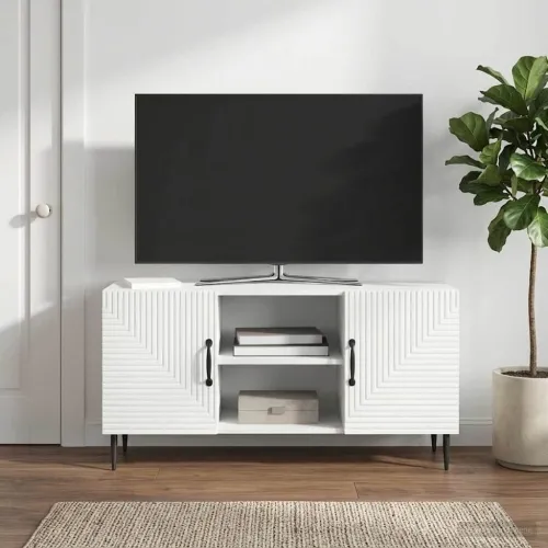 TV ormar Bijela 102 x 34,5 x 50 cm Konstruirano drvo - Bijela Cijena