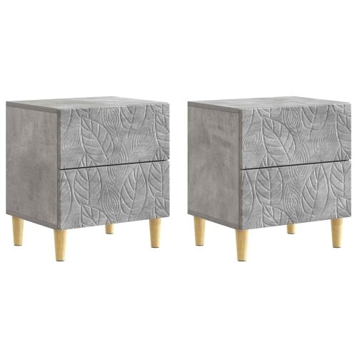 Noćni ormarić 2 kom. Betonska siva 43 x 34,5 x 48 cm - Betonska siva 2 Cijena