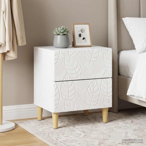Noćni ormarić 2 kom. Bijela visokog sjaja 43 x 34,5 x 48 cm - Bijela visokog sjaja 2 Cijena