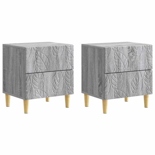 Noćni ormarić 2 kom. Siva Sonoma 43 x 34,5 x 48 cm - Siva Sonoma 2 Cijena