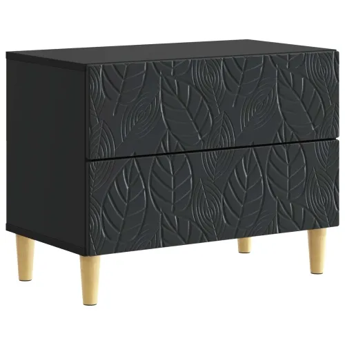 Noćni ormarić Crna 62 x 34,5 x 48 cm Konstruirano drvo - Crna Cijena