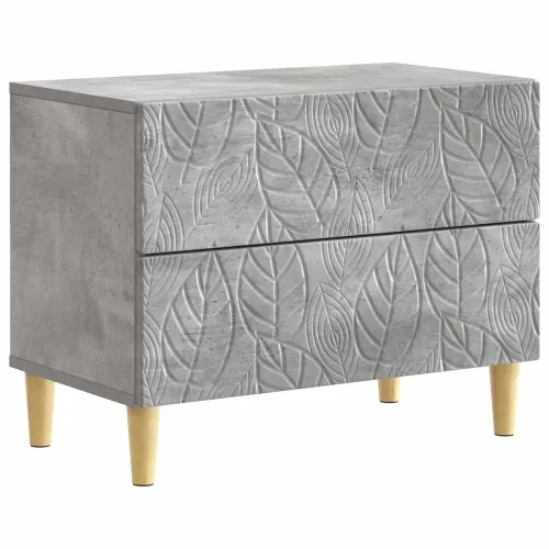 Noćni ormarić Betonska siva 62 x 34,5 x 48 cm Konstruirano drvo - Betonska siva Cijena