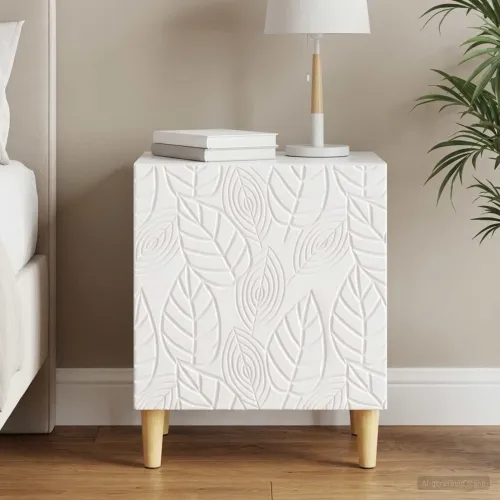 Noćni ormarić Bijela visokog sjaja 43 x 34,5 x 50 cm - Bijela visokog sjaja 1 Cijena