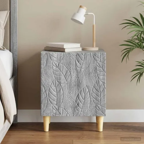 Noćni ormarić Siva Sonoma 43 x 34,5 x 50 cm Konstruirano drvo - Siva Sonoma 1 Cijena