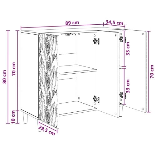Kreveta Staro drvo 89 x 34,5 x 80 cm Konstruirano drvo - Staro drvo Cijena