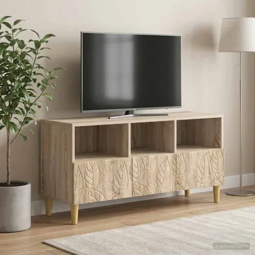 TV ormar 102 x 34,5 x 50 cm Hrast sonoma Konstruirano drvo - Hrast sonoma Cijena