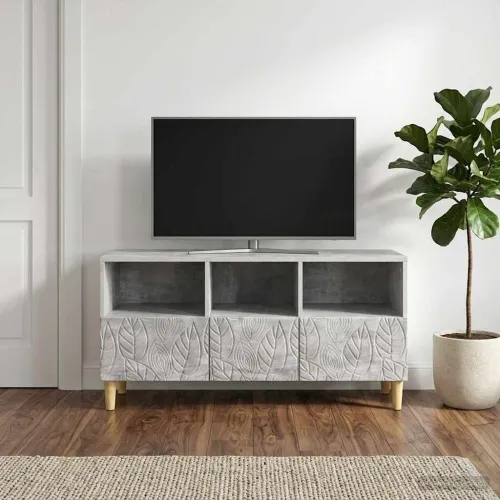 TV ormar 102 x 34,5 x 50 cm Betonska siva Konstruirano drvo - Betonska siva Cijena