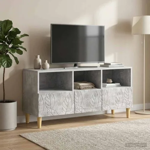 TV ormar 102 x 34,5 x 50 cm Betonska siva Konstruirano drvo - Betonska siva Cijena