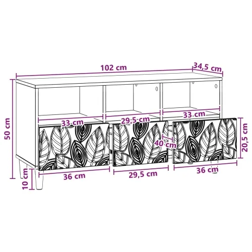 TV ormar 102 x 34,5 x 50 cm Bijela visokog sjaja - Bijela visokog sjaja Cijena