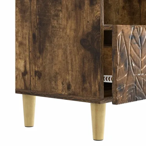 TV ormar 102 x 34,5 x 50 cm Dimljeni hrast Konstruirano drvo - Dimljeni hrast Cijena