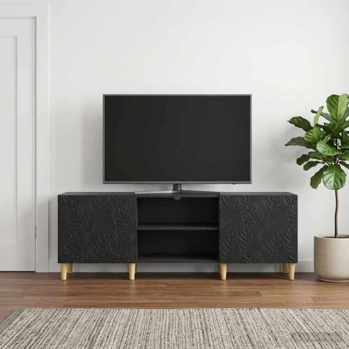 TV ormar 150 x 31 x 50 cm Crna Konstruirano drvo - Crna Cijena