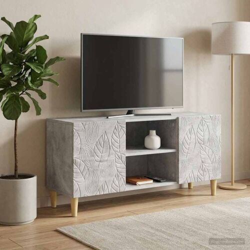 TV ormar 102 x 34,5 x 50 cm Betonska siva Konstruirano drvo - Betonska siva Cijena