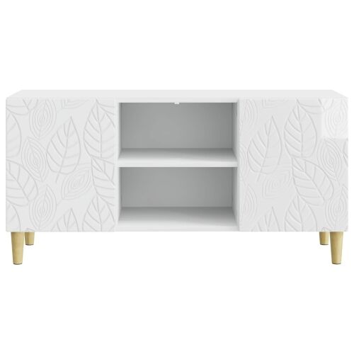 TV ormar 102 x 34,5 x 50 cm Bijela visokog sjaja - Bijela visokog sjaja Cijena