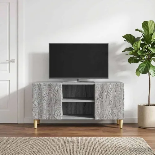TV ormar 102 x 34,5 x 50 cm Siva Sonoma Konstruirano drvo - Siva Sonoma Cijena