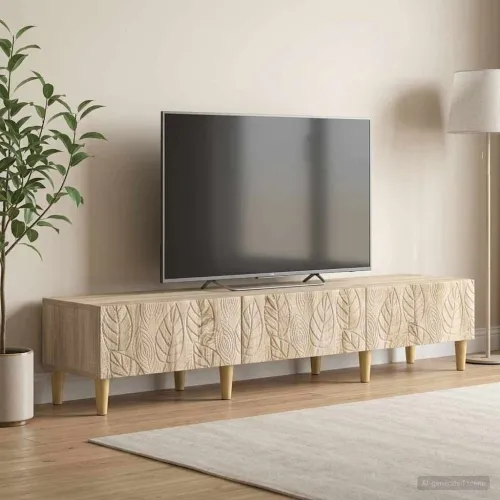 TV ormar 147 x 34,5 x 30 cm Hrast sonoma Konstruirano drvo - Hrast sonoma Cijena