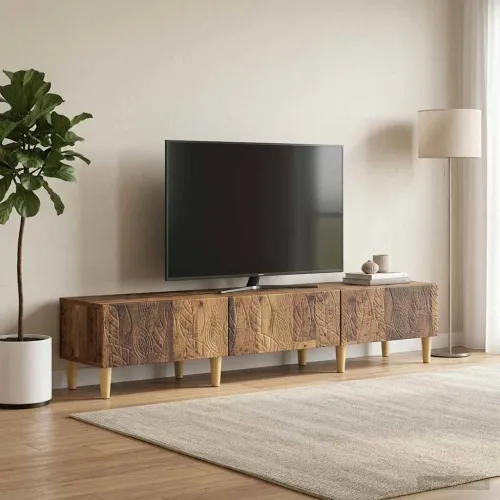 TV ormar 147 x 34,5 x 30 cm Staro drvo Konstruirano drvo - Staro drvo Cijena