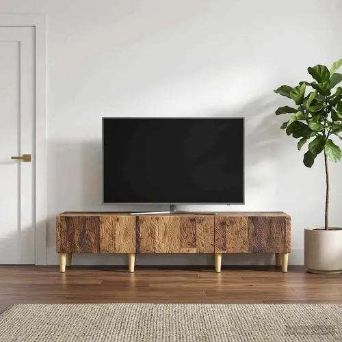 TV ormar 147 x 34,5 x 30 cm Staro drvo Konstruirano drvo - Staro drvo Cijena