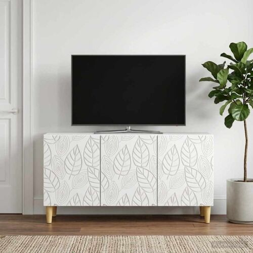 TV ormar 99 x 34,5 x 50 cm Bijela Konstruirano drvo - Bijela Cijena