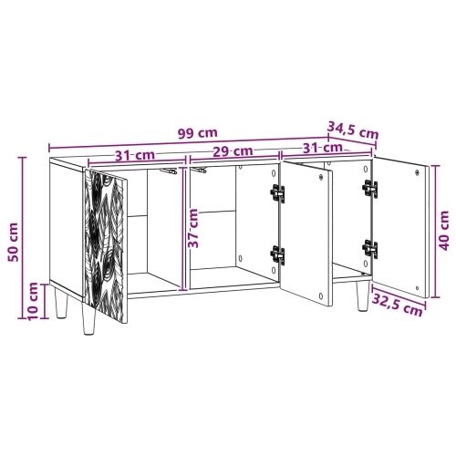 TV ormar 99 x 34,5 x 50 cm Staro drvo Konstruirano drvo - Staro drvo Cijena