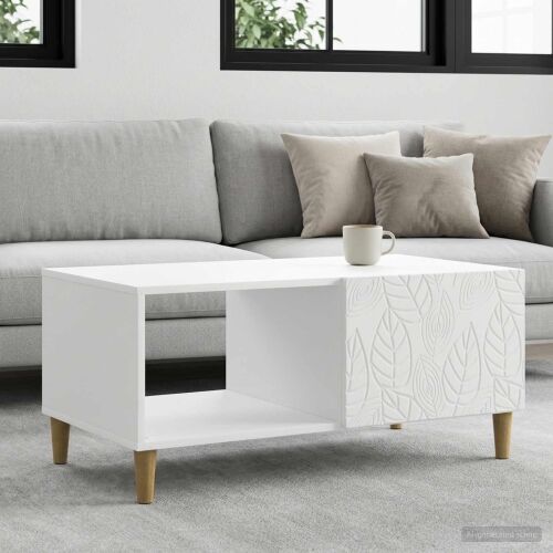 Stolić za kavu Bijela 90 x 50 x 40 cm Konstruirano drvo - Bijela Cijena