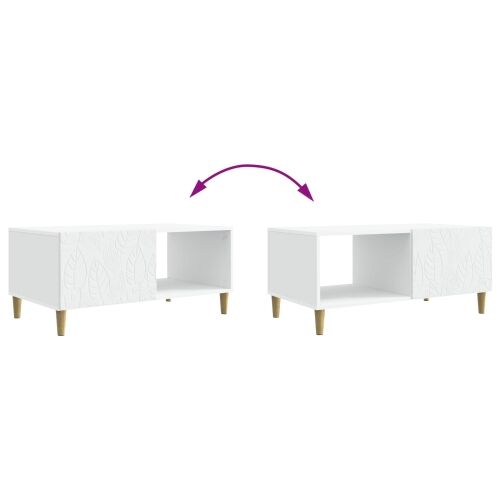 Stolić za kavu Bijela 90 x 50 x 40 cm Konstruirano drvo - Bijela Cijena
