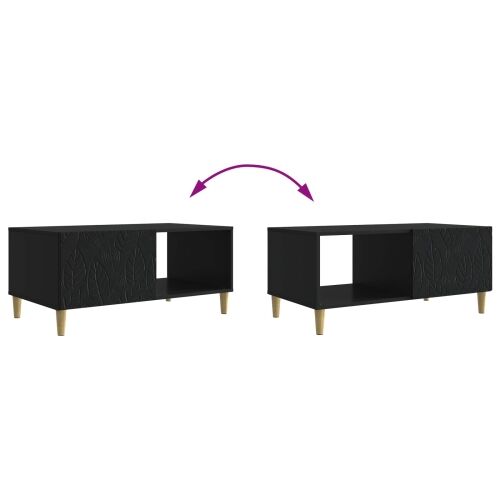 Stolić za kavu Crna 90 x 50 x 40 cm Konstruirano drvo - Crna Cijena