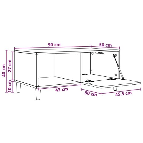 Stolić za kavu Hrast sonoma 90 x 50 x 40 cm Konstruirano drvo - Hrast sonoma Cijena