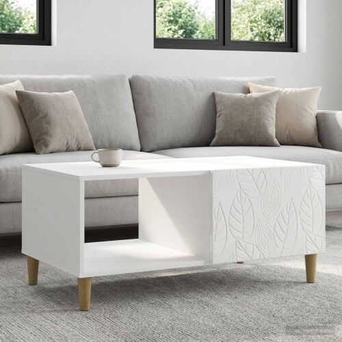 Stolić za kavu Bijela visokog sjaja 90 x 50 x 40 cm - Bijela visokog sjaja Cijena