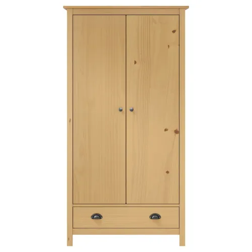 Dvokrilni ormar Hill 89 x 50 x 170 cm od masivne borovine - Smeđa Cijena