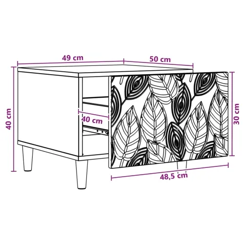 Stolić za kavu Bijela visokog sjaja 50 x 49 x 40 cm - Bijela visokog sjaja Cijena