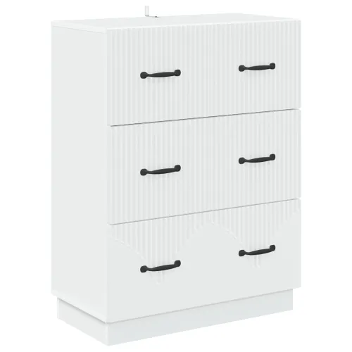Ormar s ladicama Bijela 66 x 34,5 x 87 cm Konstruirano drvo - Bijela Cijena