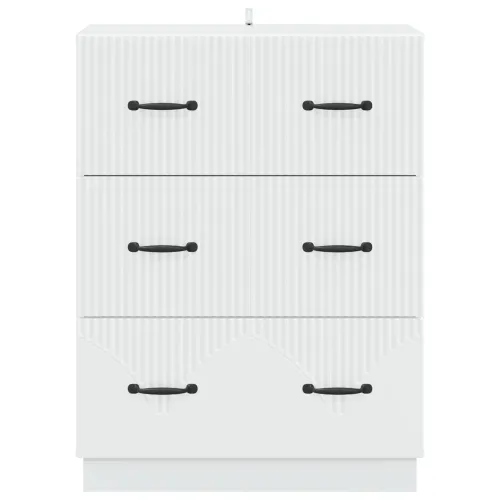 Ormar s ladicama Bijela 66 x 34,5 x 87 cm Konstruirano drvo - Bijela Cijena